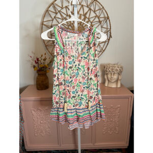 Women's Rose & Olive Floral Tank Top Size S Multi‎